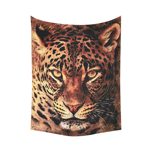 gepard leopard #gepard #leopard #cat Cotton Linen Wall Tapestry 60"x 80"