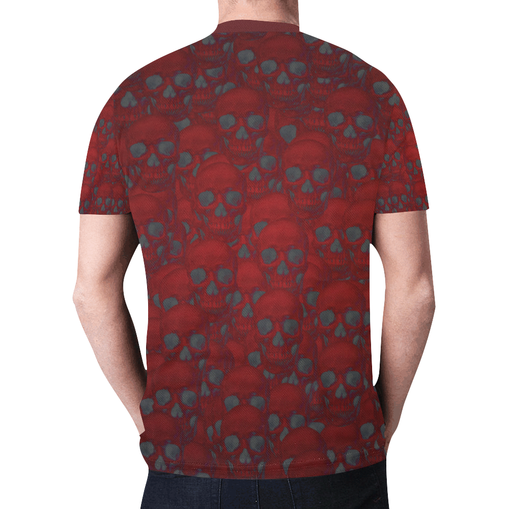 Red Skull wall New All Over Print T-shirt for Men (Model T45)