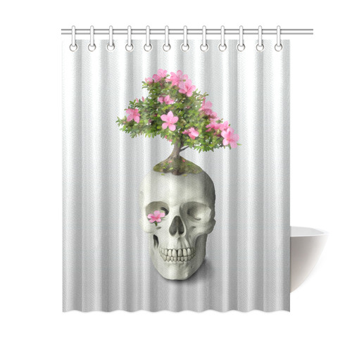 Bonsai Skull Shower Curtain 60"x72"