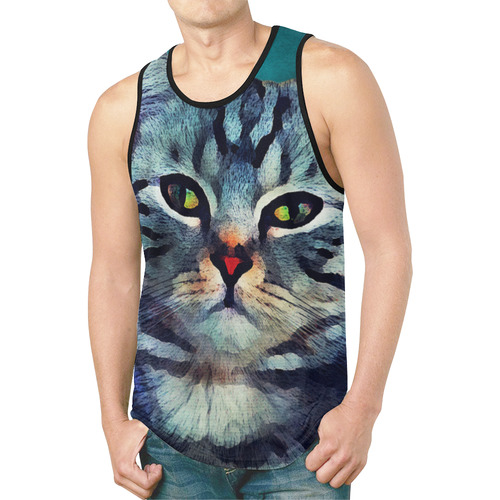 cat Bella #cat #cats #kitty New All Over Print Tank Top for Men (Model T46)