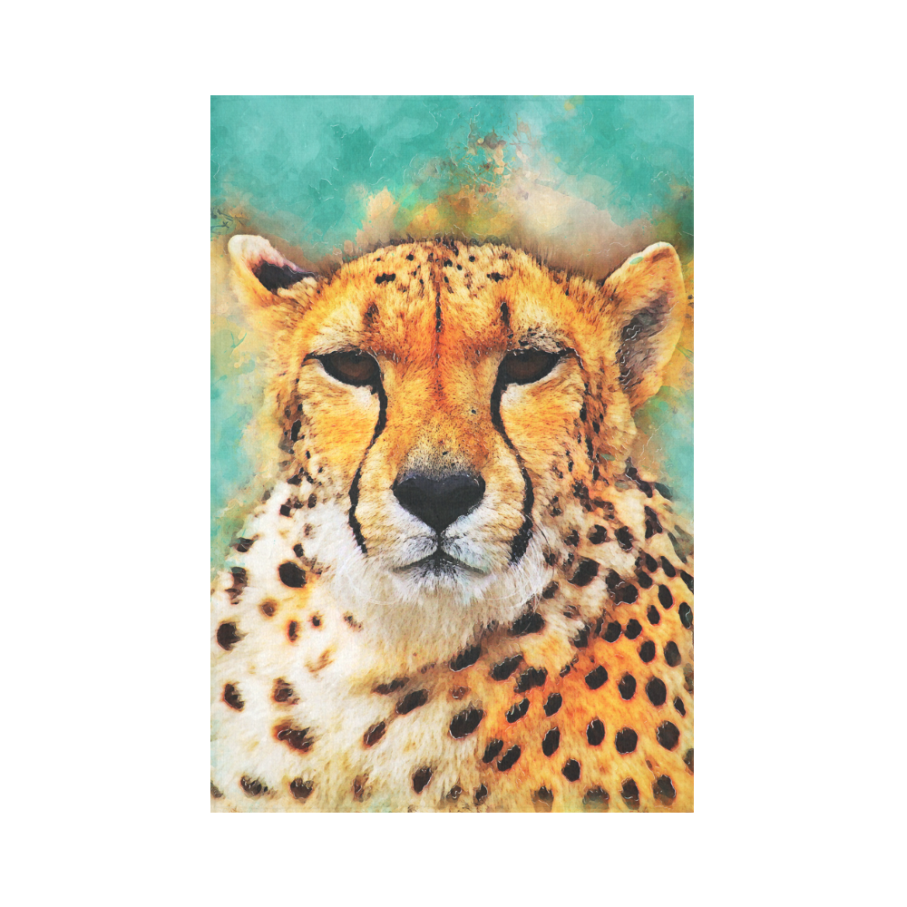 gepard leopard #gepard #leopard #cat Cotton Linen Wall Tapestry 60"x 90"