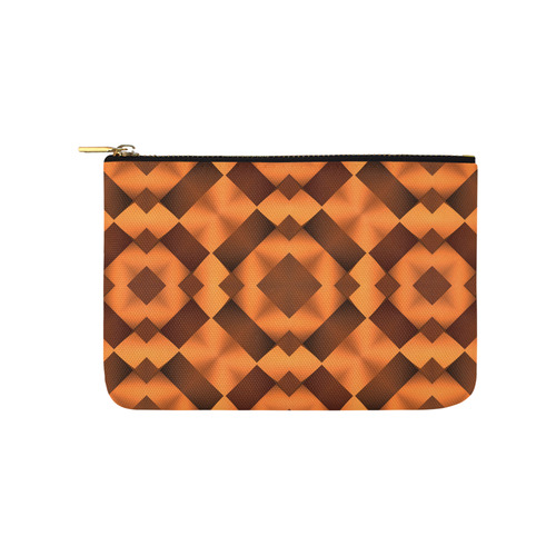 Geometric Pattern in Warm Tones Carry-All Pouch 9.5''x6''