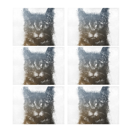 cat #cat #cats #kitty Placemat 14’’ x 19’’ (Set of 6)