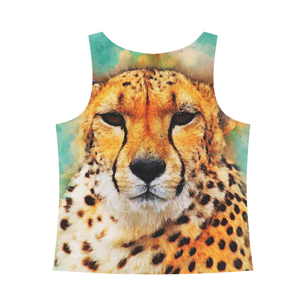gepard leopard #gepard #leopard #cat All Over Print Tank Top for Women (Model T43)