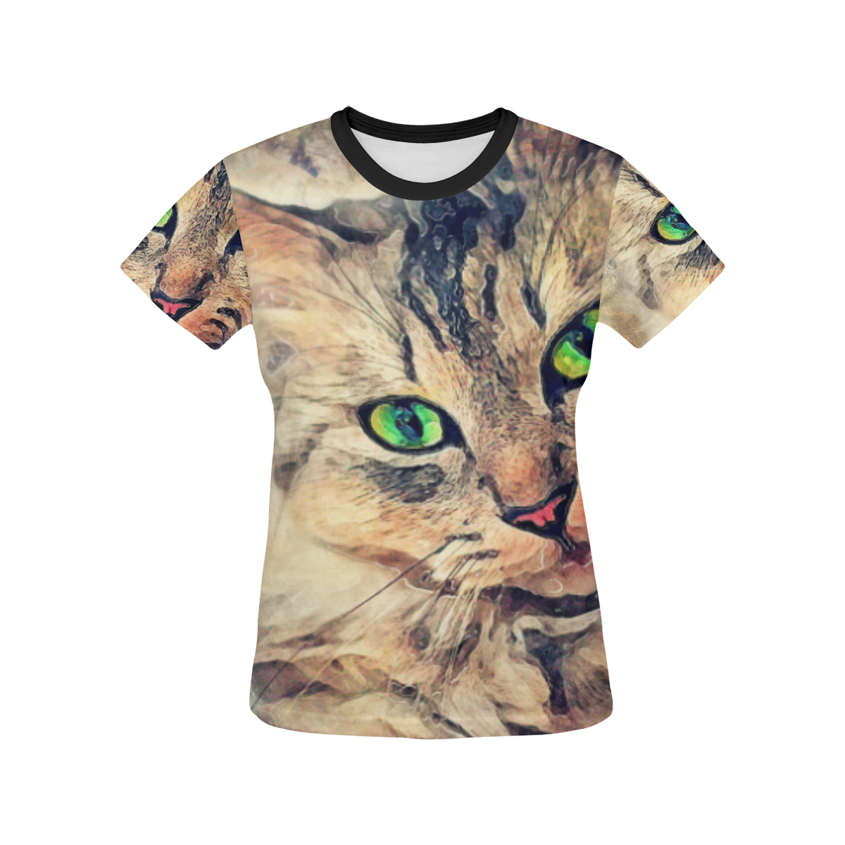 cat Pixie #cat #cats #kitty All Over Print T-shirt for Women/Large Size (USA Size) (Model T40)