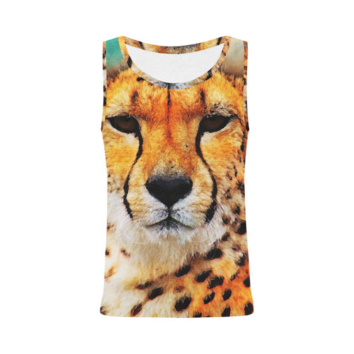 gepard leopard #gepard #leopard #cat All Over Print Tank Top for Women (Model T43)