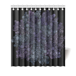 3d Psychedelic Ultra Violet Powder Pastel Shower Curtain 66"x72"