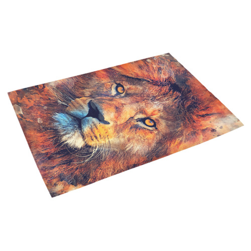 lion art #lion #animals #cat Azalea Doormat 30" x 18" (Sponge Material)