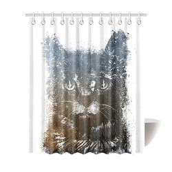 cat #cat #cats #kitty Shower Curtain 72"x84"