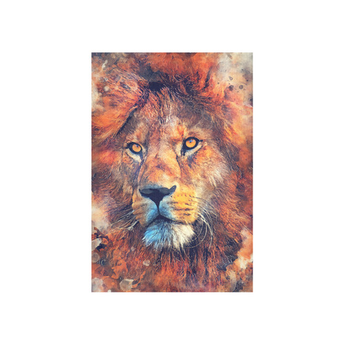 lion art #lion #animals #cat Cotton Linen Wall Tapestry 40"x 60"