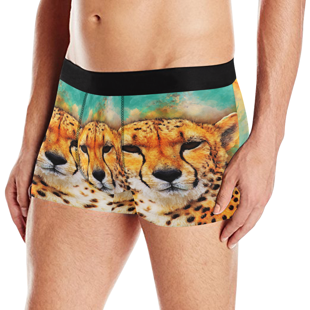 gepard leopard #gepard #leopard #cat Men's All Over Print Boxer Briefs (Model L10)