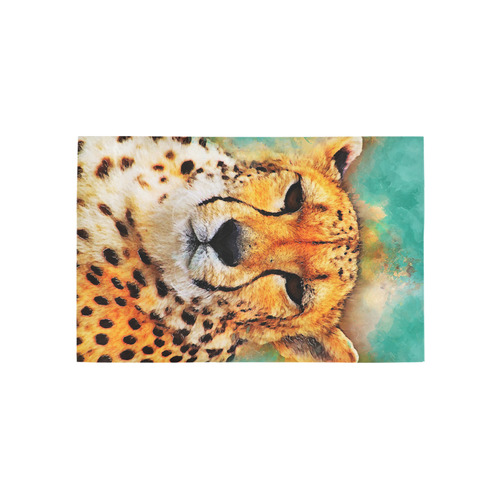 gepard leopard #gepard #leopard #cat Area Rug 5'x3'3''
