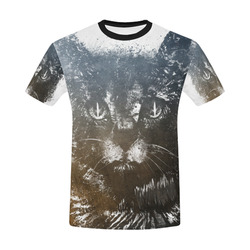 cat #cat #cats #kitty All Over Print T-Shirt for Men/Large Size (USA Size) Model T40)