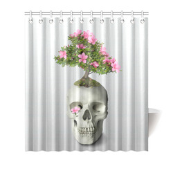 Bonsai Skull Shower Curtain 66"x72"