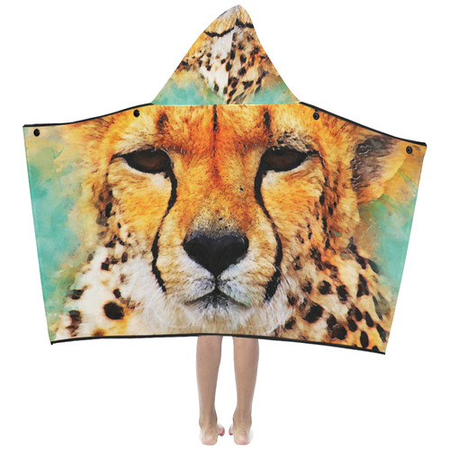 gepard leopard #gepard #leopard #cat Kids' Hooded Bath Towels