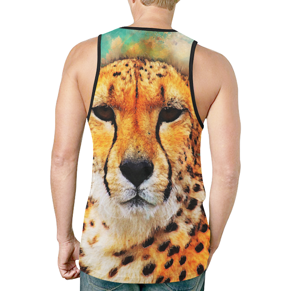 gepard leopard #gepard #leopard #cat New All Over Print Tank Top for Men (Model T46)