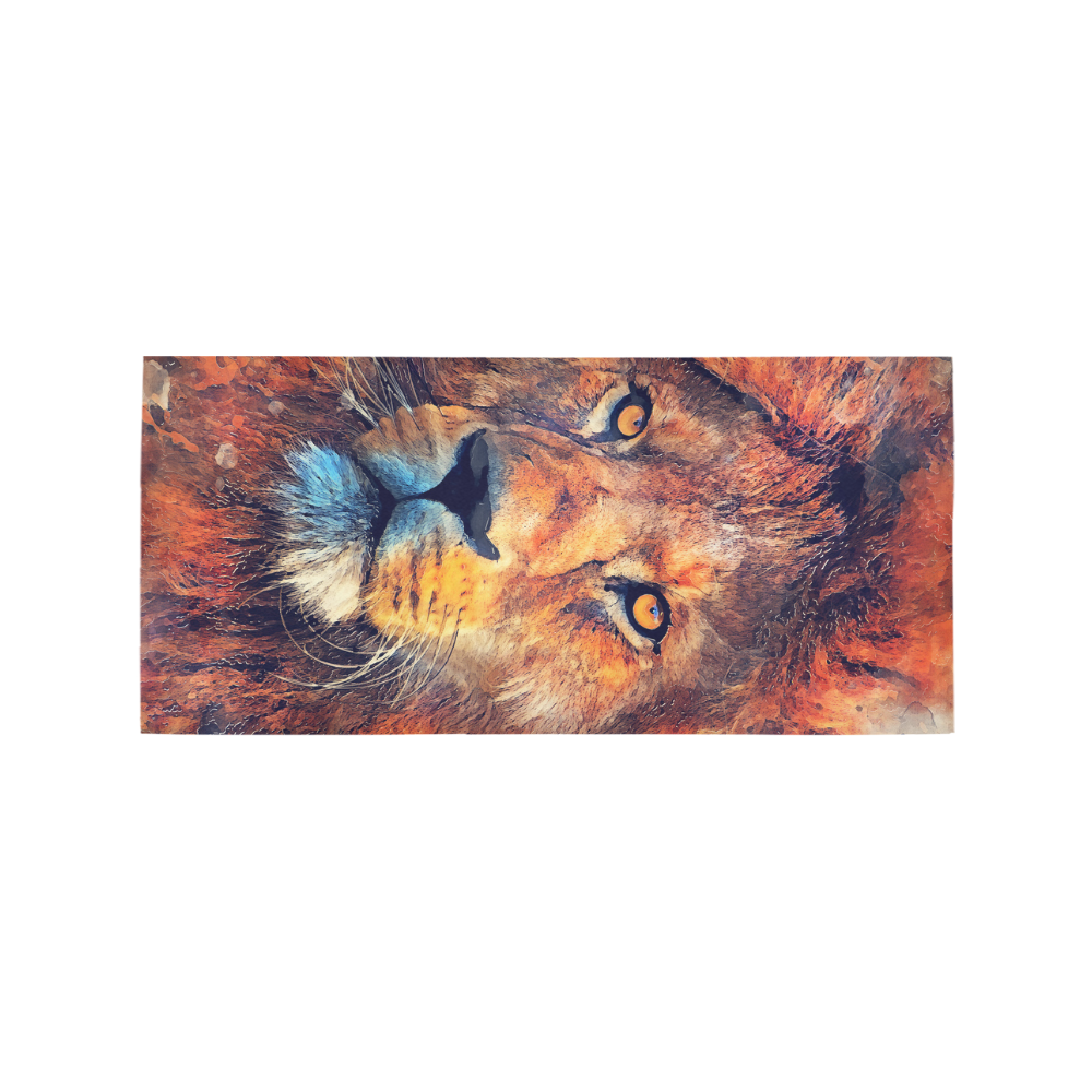 lion art #lion #animals #cat Area Rug 7'x3'3''
