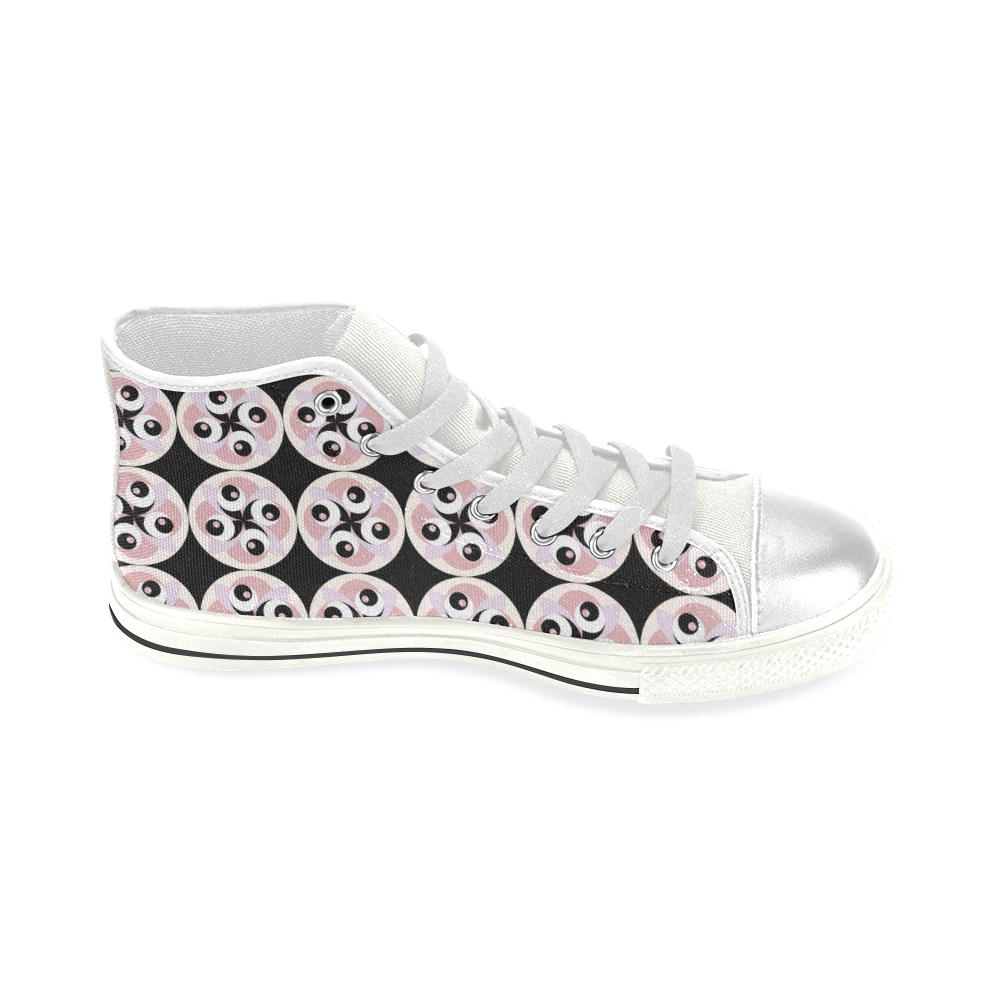 spiral-rose-4 Women's Classic High Top Canvas Shoes (Model 017)