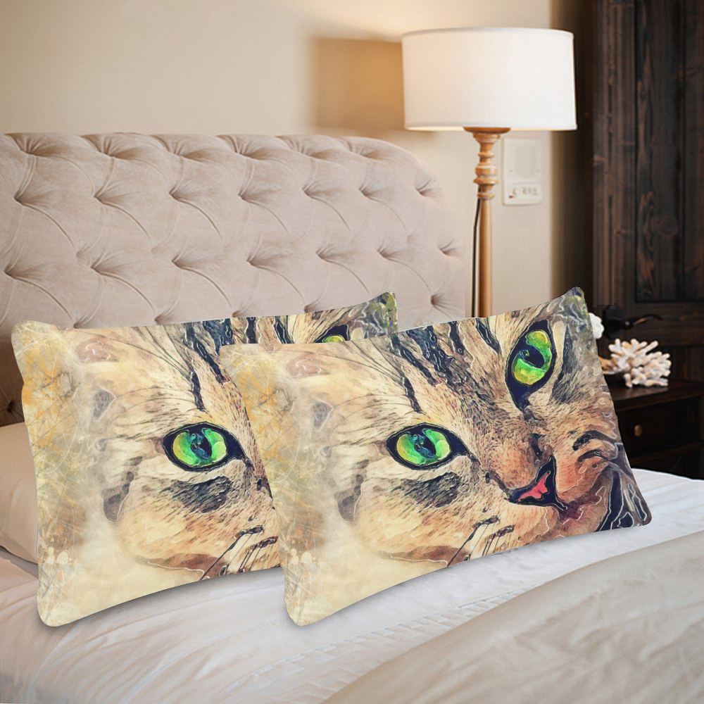 cat Pixie #cat #cats #kitty Custom Pillow Case 20"x 30" (One Side) (Set of 2)