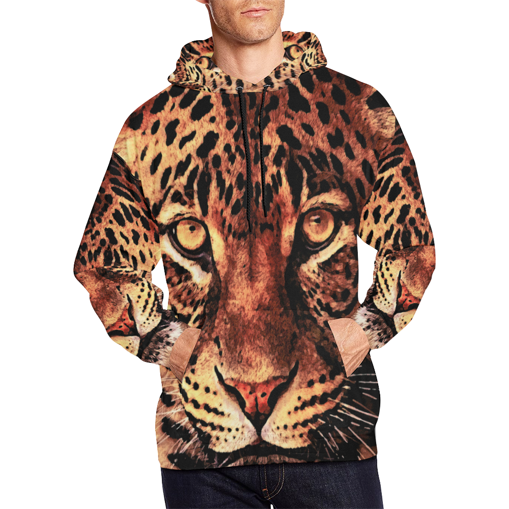 gepard leopard #gepard #leopard #cat All Over Print Hoodie for Men/Large Size (USA Size) (Model H13)