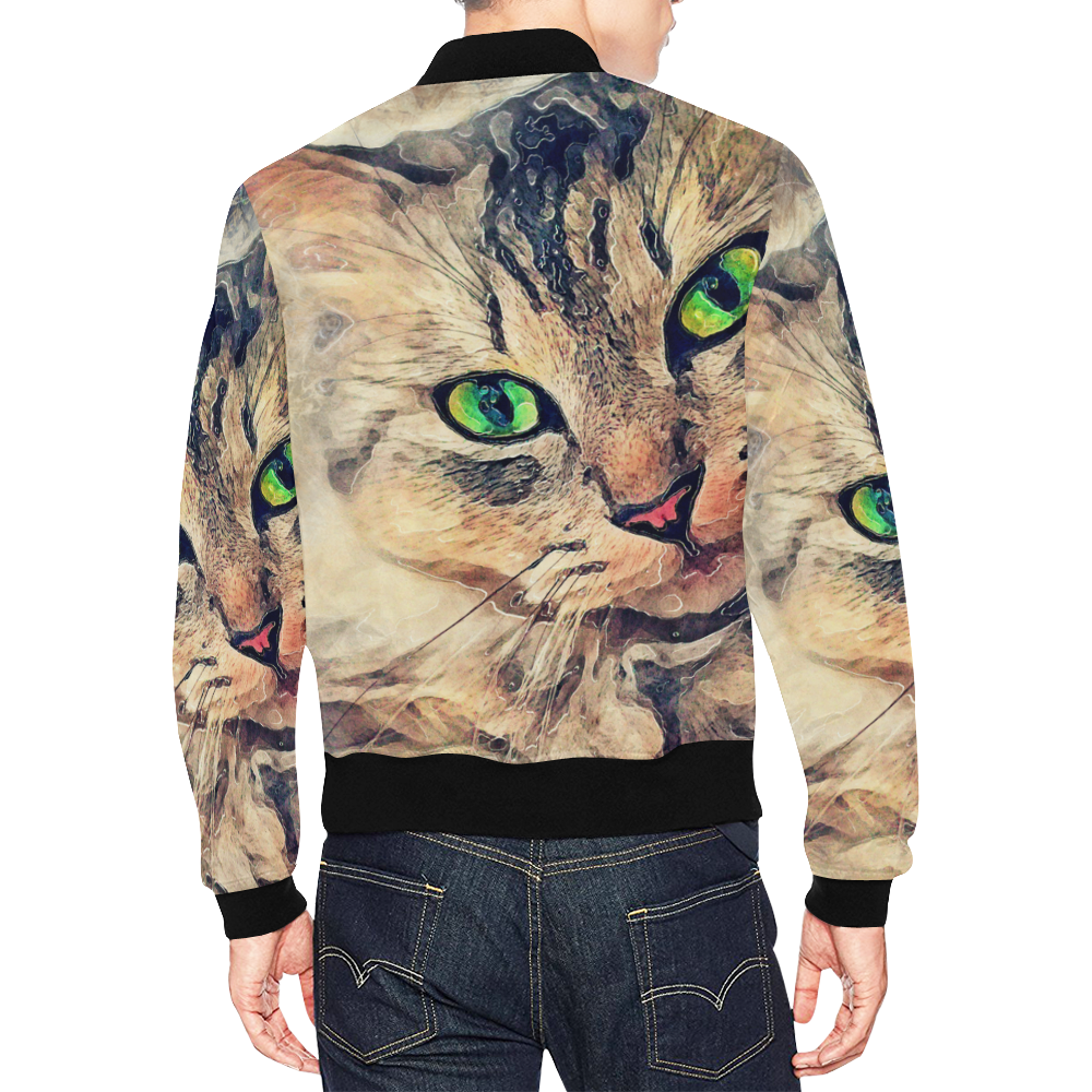 cat Pixie #cat #cats #kitty All Over Print Bomber Jacket for Men (Model H19)