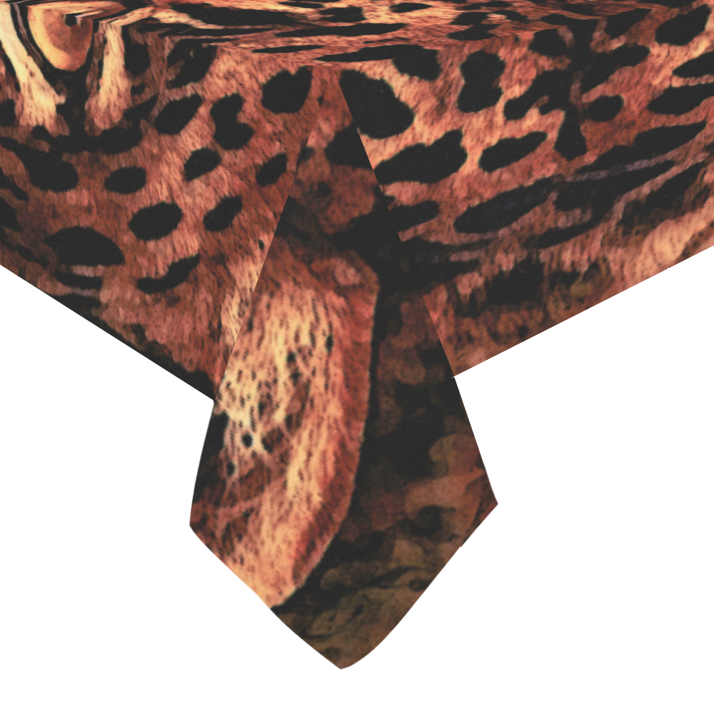 gepard leopard #gepard #leopard #cat Cotton Linen Tablecloth 60" x 90"