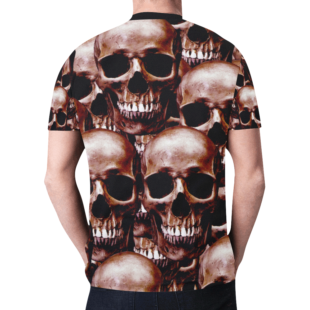 Lg Skull wall New All Over Print T-shirt for Men (Model T45)