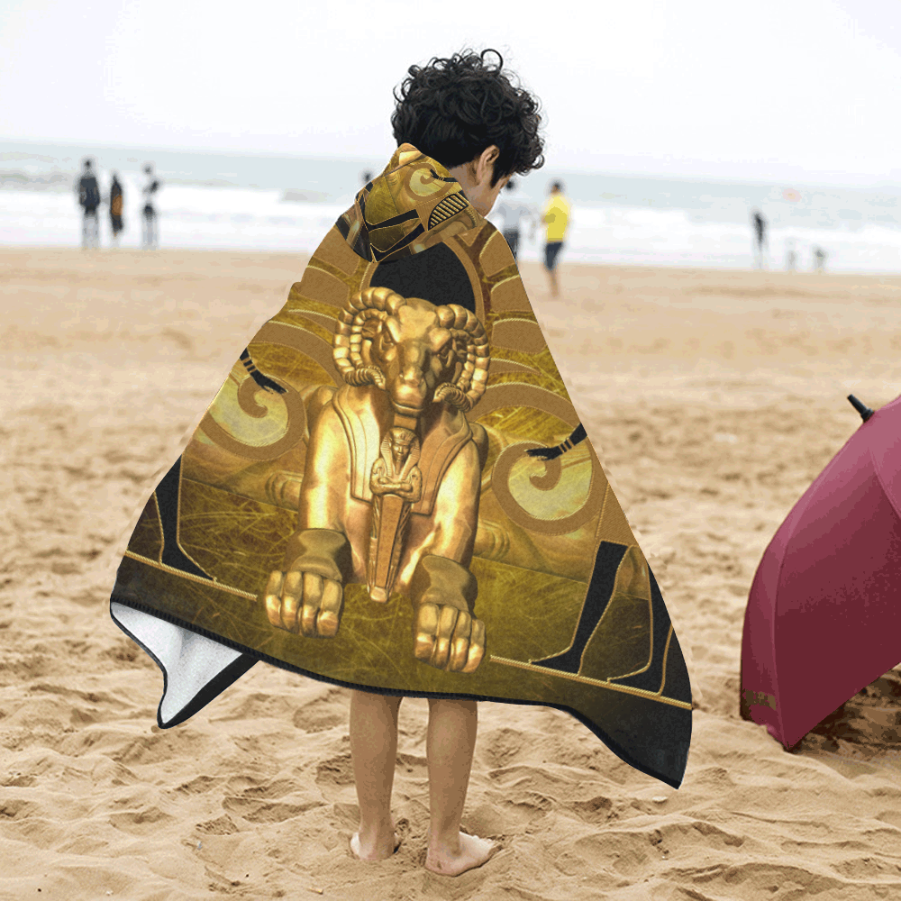 Anubis the egyptian god Kids' Hooded Bath Towels