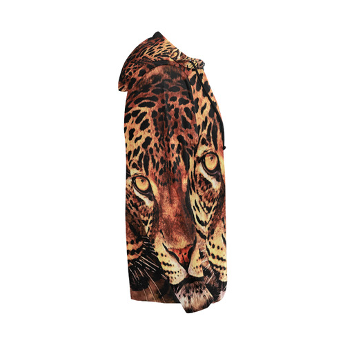 gepard leopard #gepard #leopard #cat All Over Print Full Zip Hoodie for Men/Large Size (Model H14)