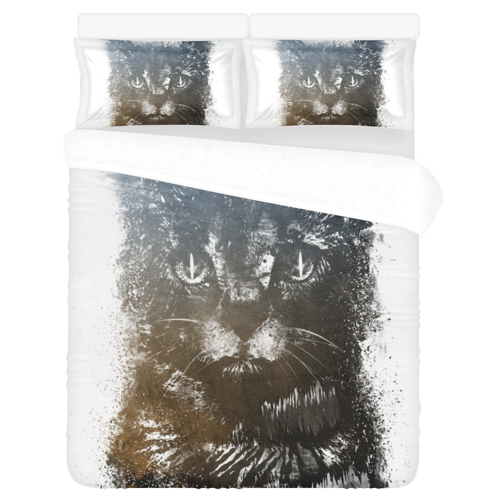 cat #cat #cats #kitty 3-Piece Bedding Set