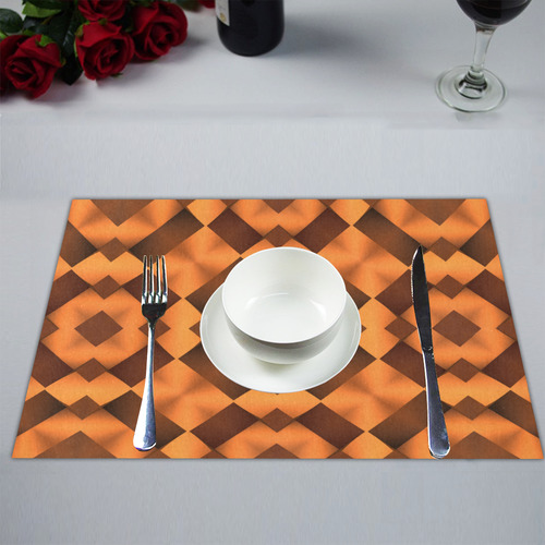 Geometric Pattern in Warm Tones Placemat 14’’ x 19’’ (Set of 6)