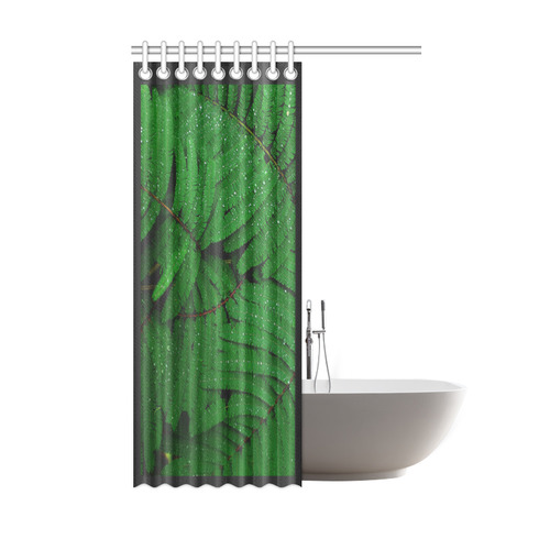 Forest Green Plants with Dew Shower Curtain 48"x72"