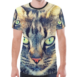 cat Simba New All Over Print T-shirt for Men (Model T45)