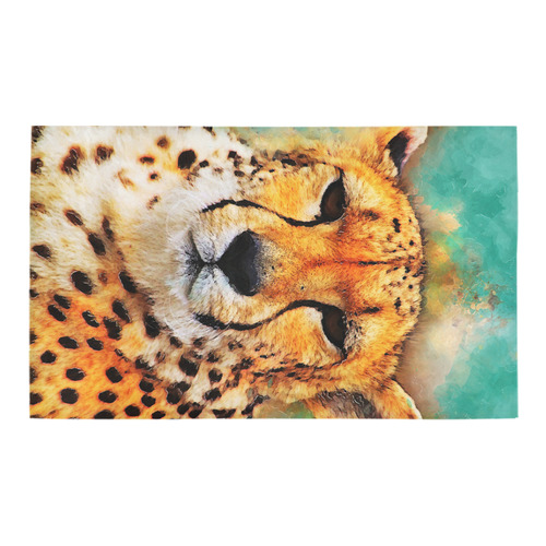 gepard leopard #gepard #leopard #cat Azalea Doormat 30" x 18" (Sponge Material)