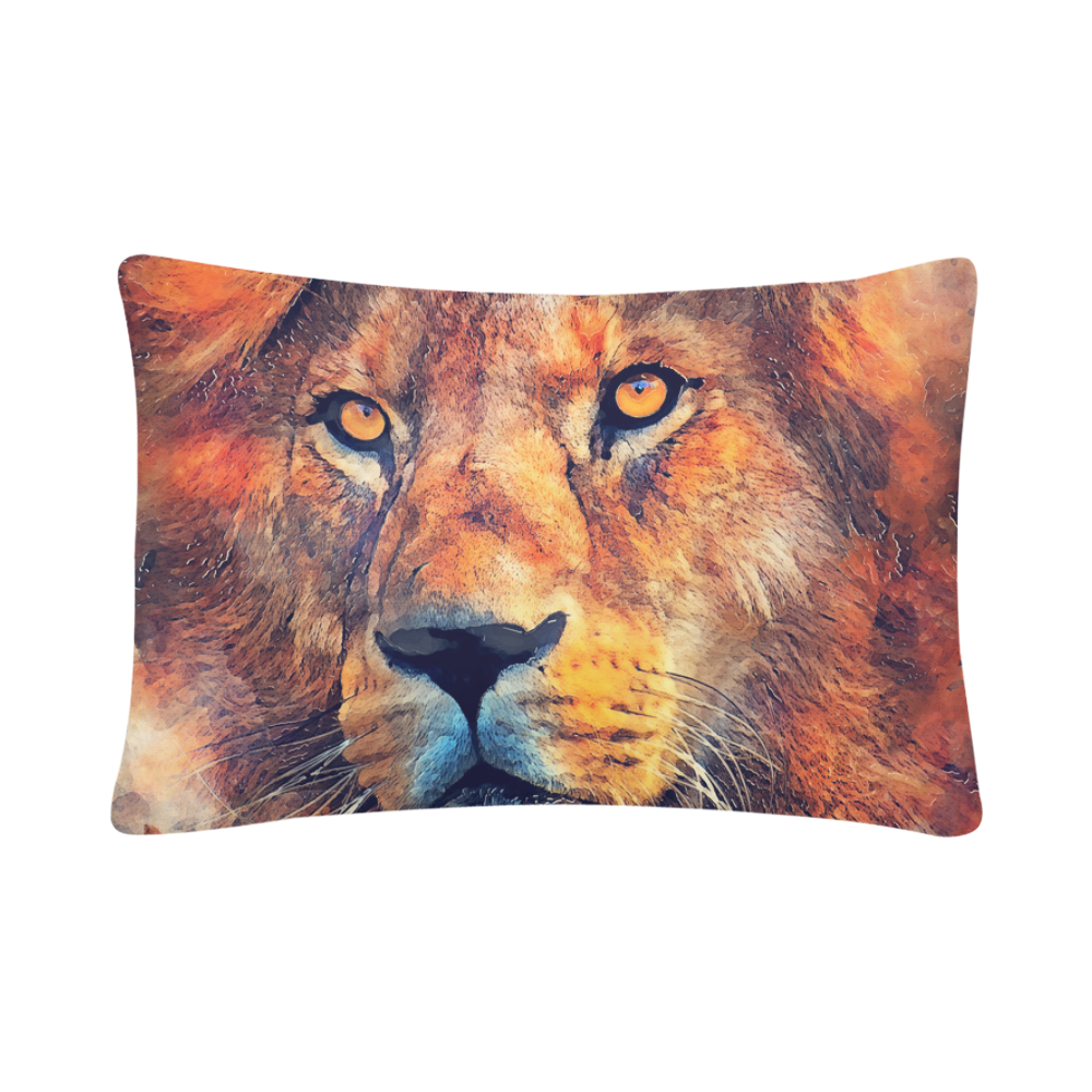 lion art #lion #animals #cat Custom Pillow Case 20"x 30" (One Side) (Set of 2)