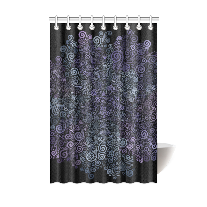 3d Psychedelic Ultra Violet Powder Pastel Shower Curtain 48"x72"