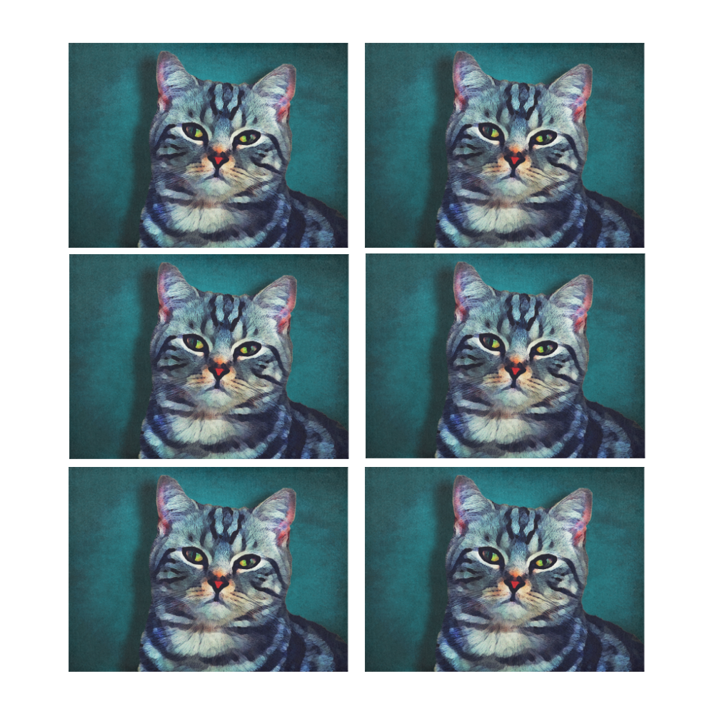 cat Bella #cat #cats #kitty Placemat 14’’ x 19’’ (Set of 6)
