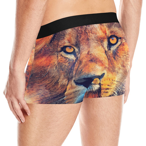 lion art #lion #animals #cat Men's All Over Print Boxer Briefs (Model L10)