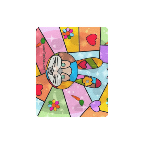 Funny Bunny Popart by Nico Bielow Rectangle Mousepad