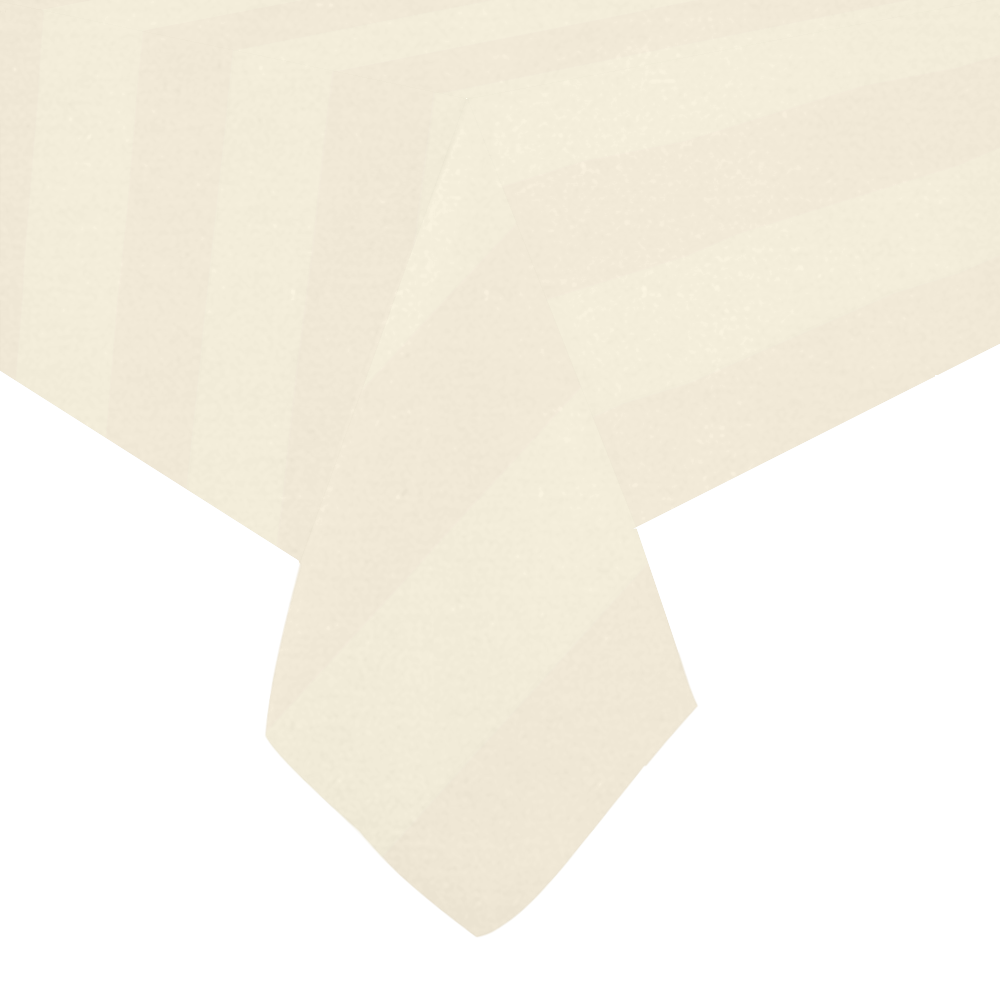 Stripes in Pastel Tan and Beige Cotton Linen Tablecloth 60" x 90"