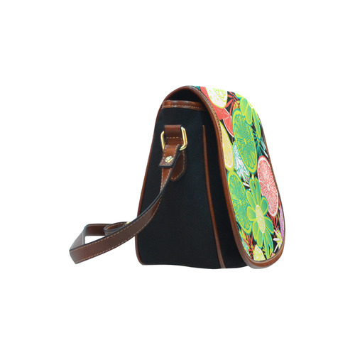 Loudly Lime Saddle Bag/Small (Model 1649)(Flap Customization)