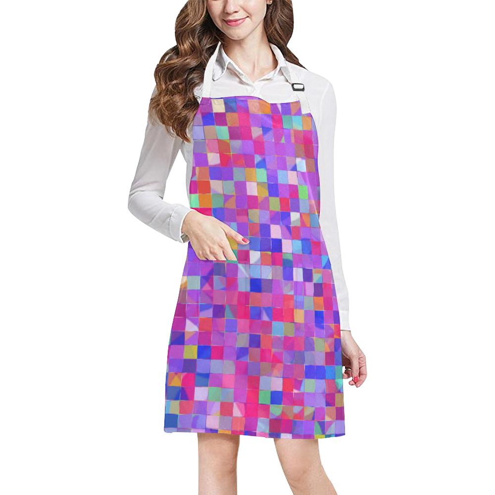 colorful squares All Over Print Apron