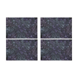 3d Psychedelic Ultra Violet Powder Pastel Placemat 12’’ x 18’’ (Four Pieces)