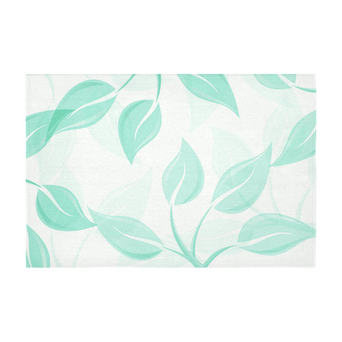 Green leaves on branches Cotton Linen Tablecloth 60" x 90"