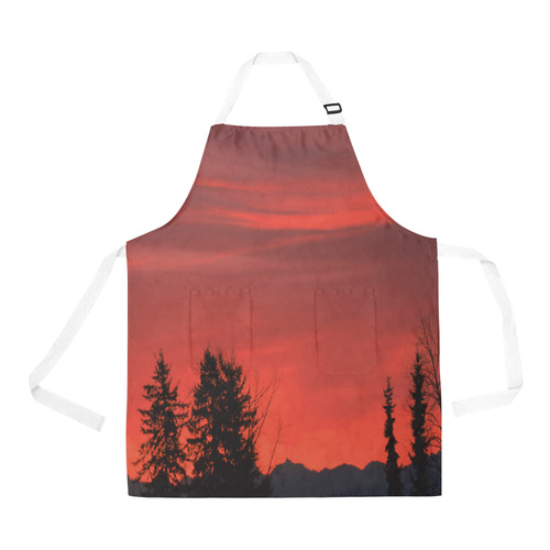 Skies on fire All Over Print Apron