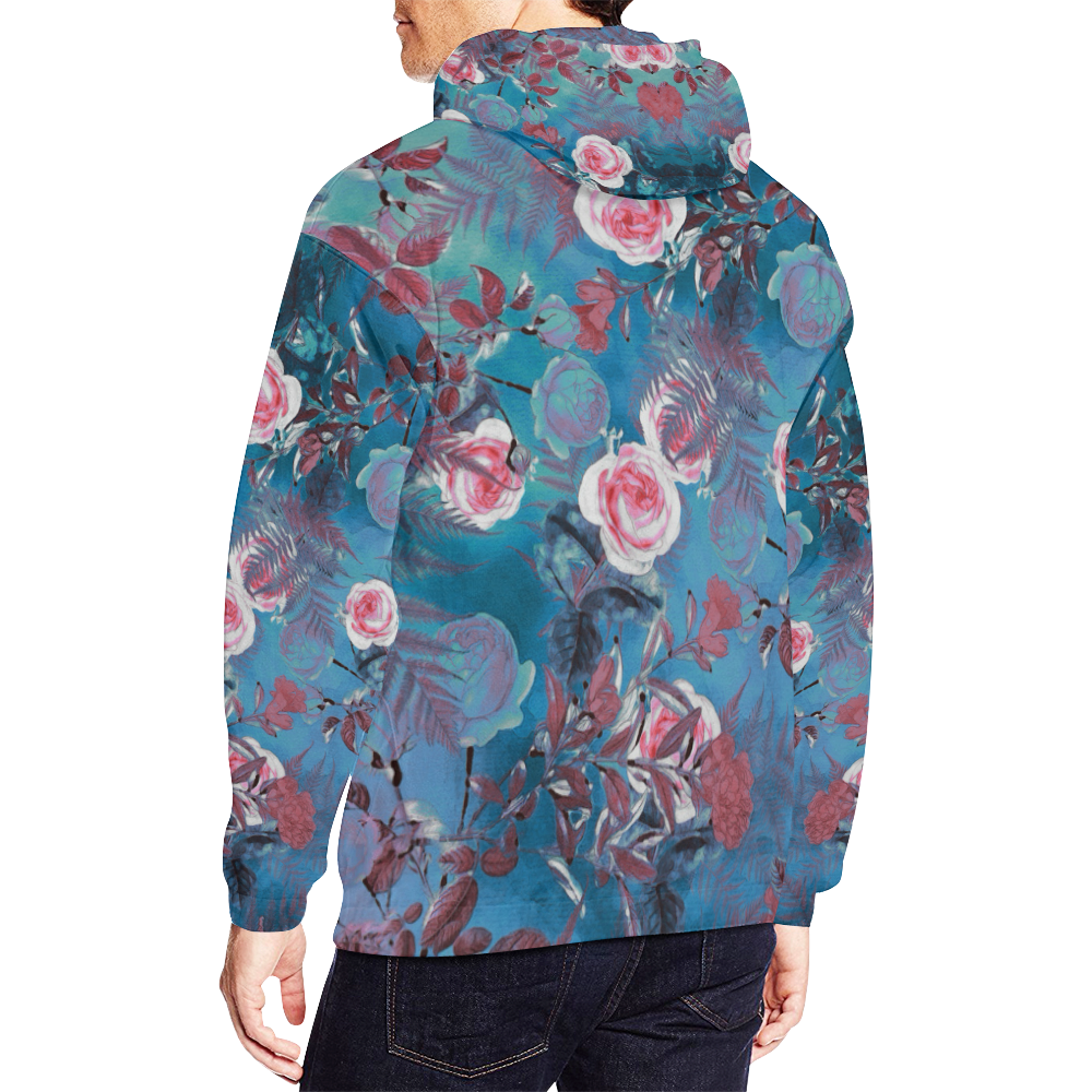 flowers 4 All Over Print Hoodie for Men/Large Size (USA Size) (Model H13)