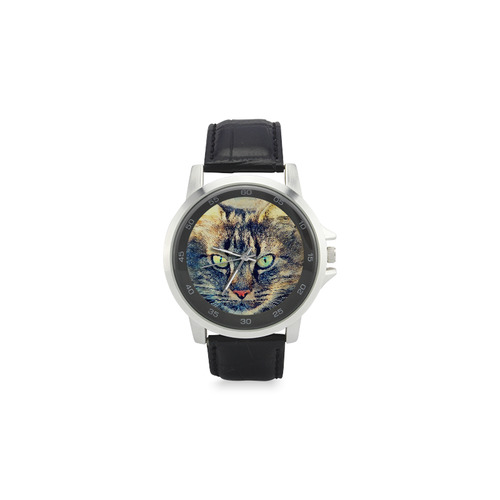 cat Simba Unisex Stainless Steel Leather Strap Watch(Model 202)