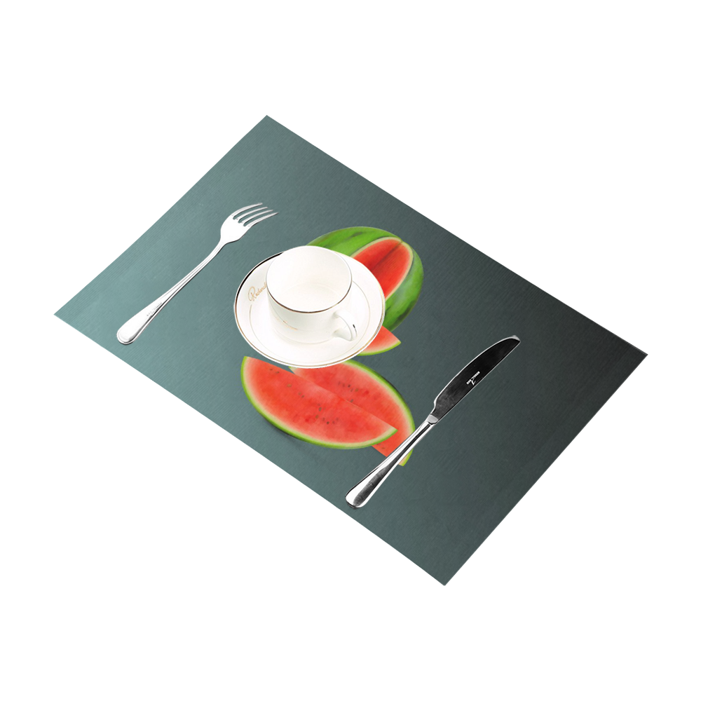 Watercolor Watermelon, red green and sweet Placemat 12’’ x 18’’ (Set of 4)