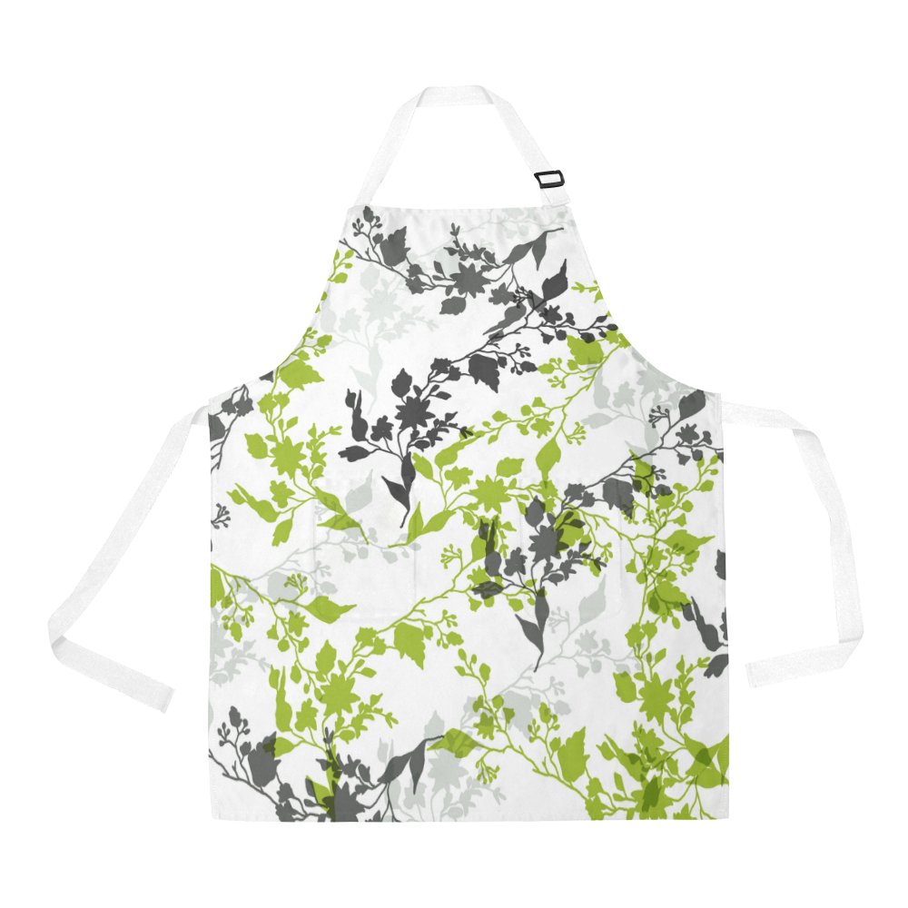 Branches with leaves All Over Print Apron