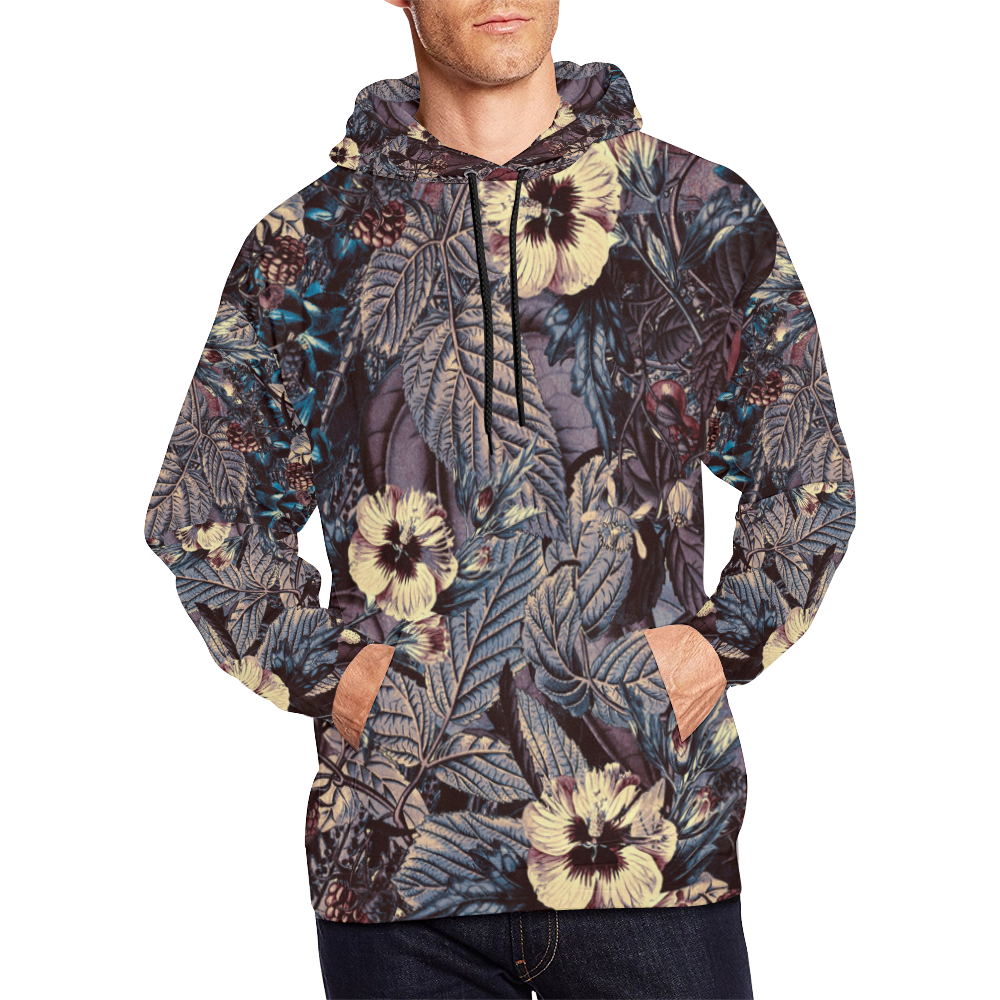 flowers 9 All Over Print Hoodie for Men/Large Size (USA Size) (Model H13)